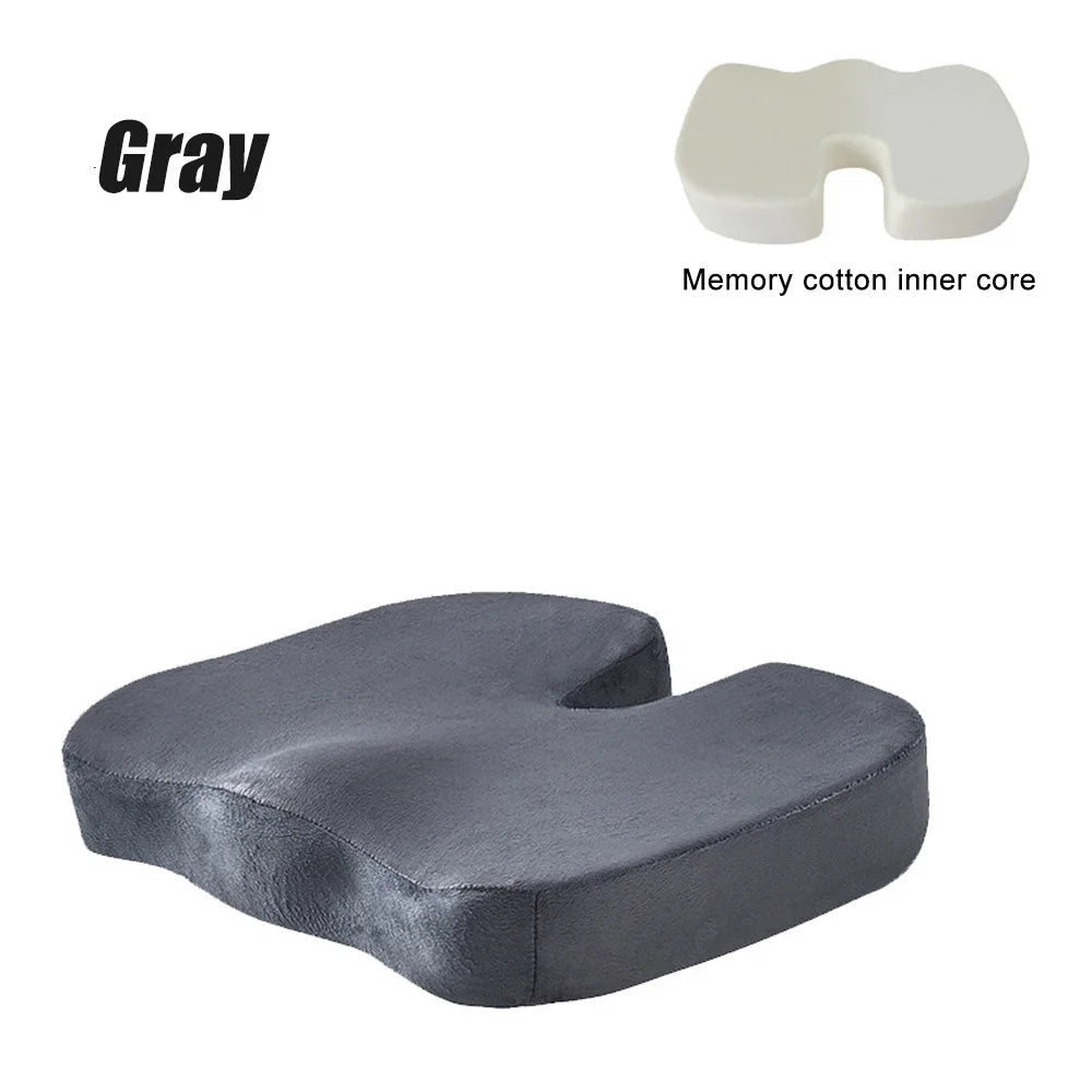 Travel Seat Cushion Memory Foam U-Shaped Pillow for Chair Cushion Pad Car Office Hip Support Massage Orthopedic Pillow Ergora