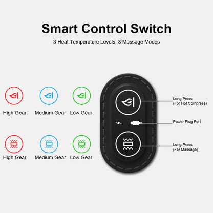 Electric Massage Waist Pad /chair Memory Foam Hot Compress Vibrate Relieve Soreness for Car Office Home Lumbar Support Pillow Ergora
