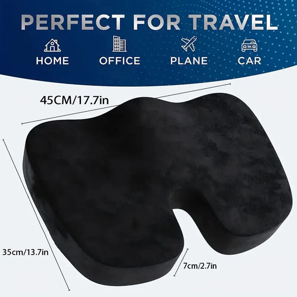 Travel Seat Cushion Memory Foam U-Shaped Pillow for Chair Cushion Pad Car Office Hip Support Massage Orthopedic Pillow Ergora