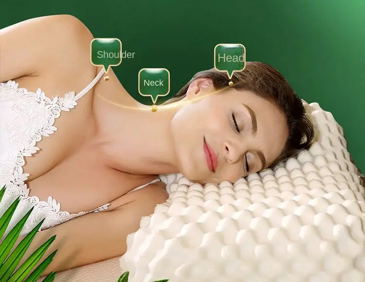 TAIHI Thailand Latex Pillow For Neck Pain Protect Vertebrae Health Care Orthopedic Massage Pillows For Sleeping For Bedroom Ergora