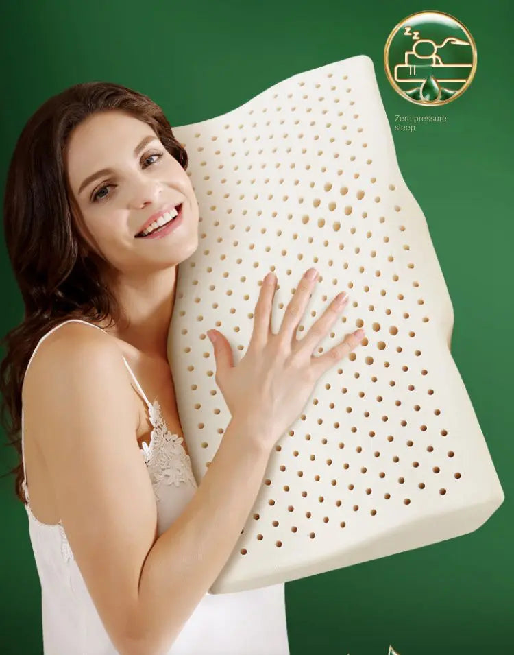 TAIHI Thailand Latex Pillow For Neck Pain Protect Vertebrae Health Care Orthopedic Massage Pillows For Sleeping For Bedroom Ergora