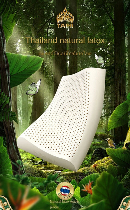 TAIHI Thailand Latex Pillow For Neck Pain Protect Vertebrae Health Care Orthopedic Massage Pillows For Sleeping For Bedroom Ergora