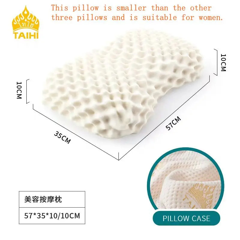 TAIHI Thailand Latex Pillow For Neck Pain Protect Vertebrae Health Care Orthopedic Massage Pillows For Sleeping For Bedroom Ergora