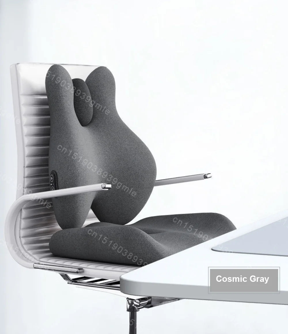 Electric Massage Waist Pad /chair Memory Foam Hot Compress Vibrate Relieve Soreness for Car Office Home Lumbar Support Pillow Ergora