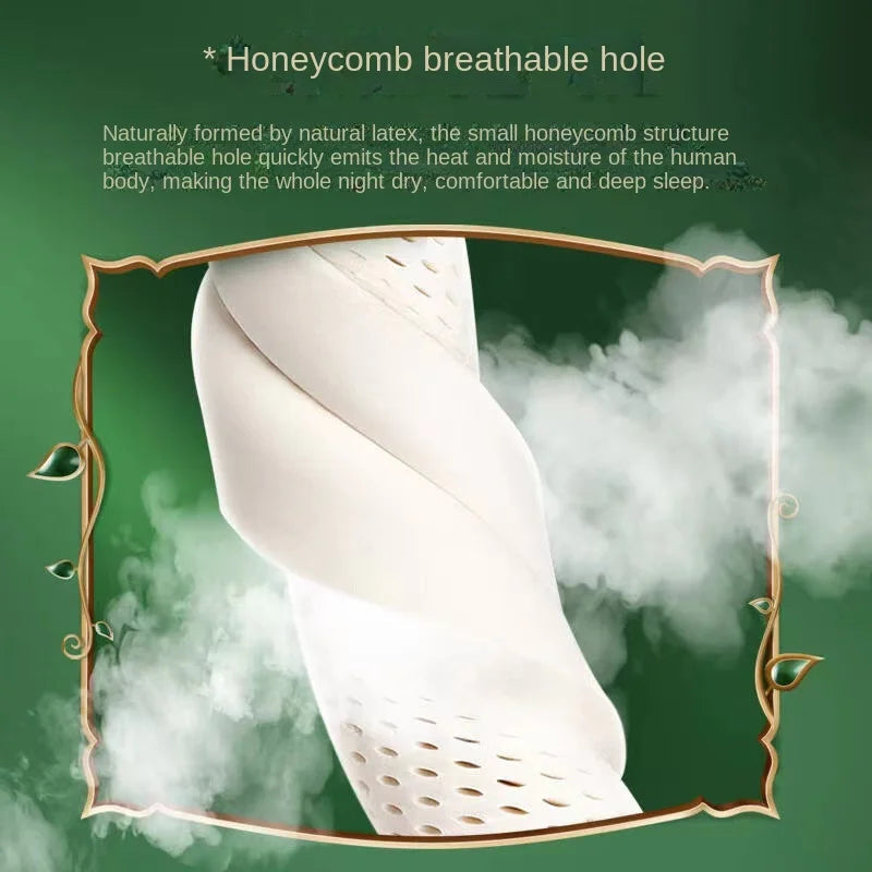 TAIHI Thailand Latex Pillow For Neck Pain Protect Vertebrae Health Care Orthopedic Massage Pillows For Sleeping For Bedroom Ergora