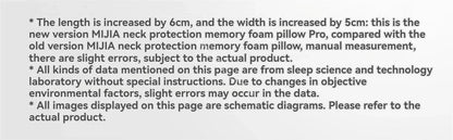 Mijia Memory Cotton Neck Pillow Pro Soft Breathable Antibacterial Strong Support 9cm 11cm High Low Curve Seamless Fit Ergora