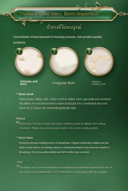 TAIHI Thailand Latex Pillow For Neck Pain Protect Vertebrae Health Care Orthopedic Massage Pillows For Sleeping For Bedroom Ergora