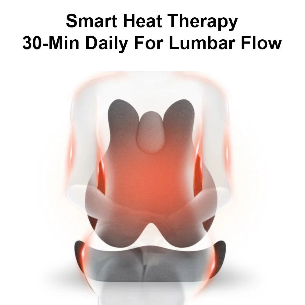 Electric Massage Waist Pad /chair Memory Foam Hot Compress Vibrate Relieve Soreness for Car Office Home Lumbar Support Pillow Ergora