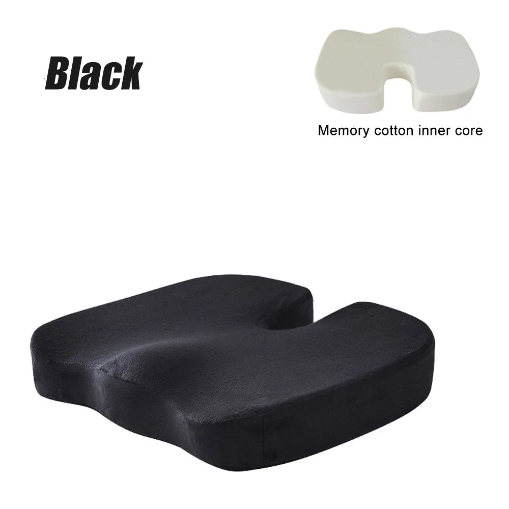 Travel Seat Cushion Memory Foam U-Shaped Pillow for Chair Cushion Pad Car Office Hip Support Massage Orthopedic Pillow Ergora