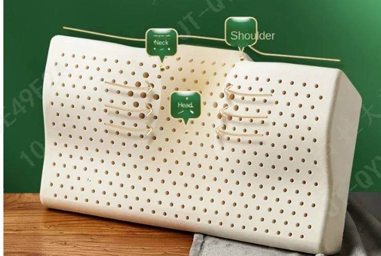 TAIHI Thailand Latex Pillow For Neck Pain Protect Vertebrae Health Care Orthopedic Massage Pillows For Sleeping For Bedroom Ergora