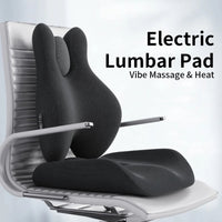 Electric Massage Waist Pad /chair Memory Foam Hot Compress Vibrate Relieve Soreness for Car Office Home Lumbar Support Pillow Ergora