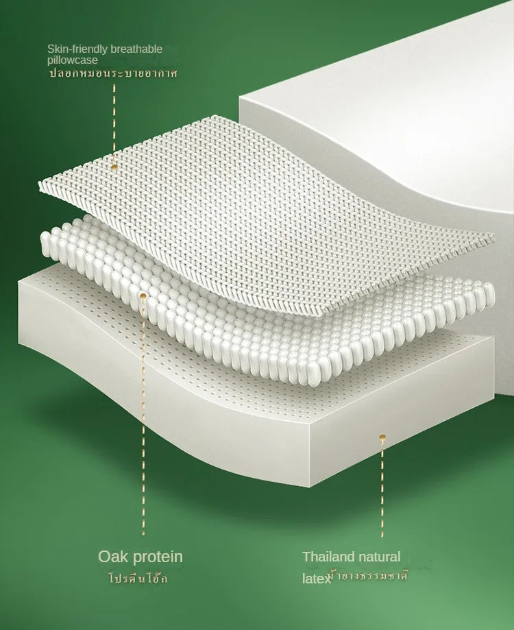 TAIHI Thailand Latex Pillow For Neck Pain Protect Vertebrae Health Care Orthopedic Massage Pillows For Sleeping For Bedroom Ergora