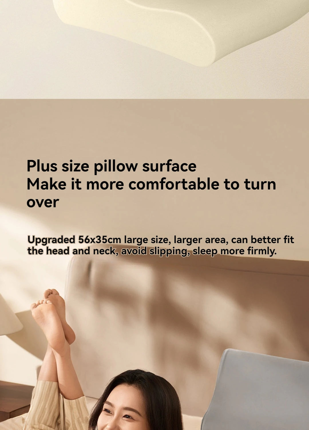 Mijia Memory Cotton Neck Pillow Pro Soft Breathable Antibacterial Strong Support 9cm 11cm High Low Curve Seamless Fit Ergora