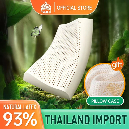TAIHI Thailand Latex Pillow For Neck Pain Protect Vertebrae Health Care Orthopedic Massage Pillows For Sleeping For Bedroom Ergora
